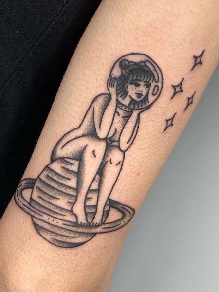 Girl Astronaut Tattoo