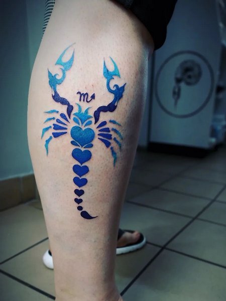 Girly Scorpio Sign Tattoo