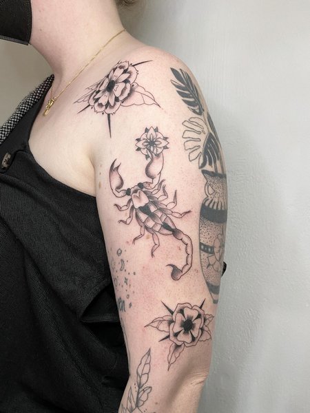 Girly Scorpion Tattoo