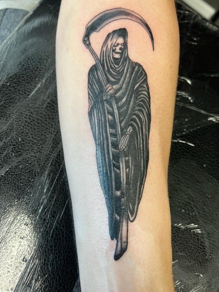 Grim Reaper Tattoo Outline