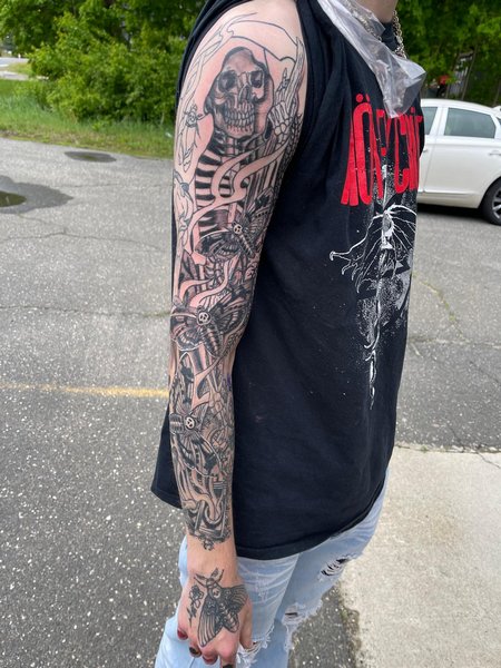 Grim Reaper Tattoo Sleeve