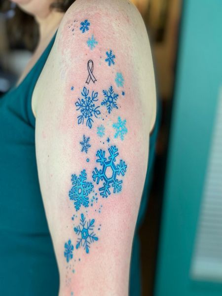 Half Sleeve Snowflake Tattoo