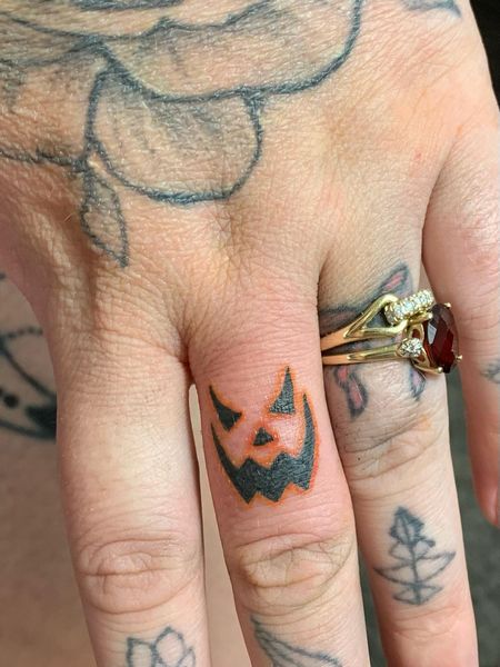 Halloween Finger Tattoo