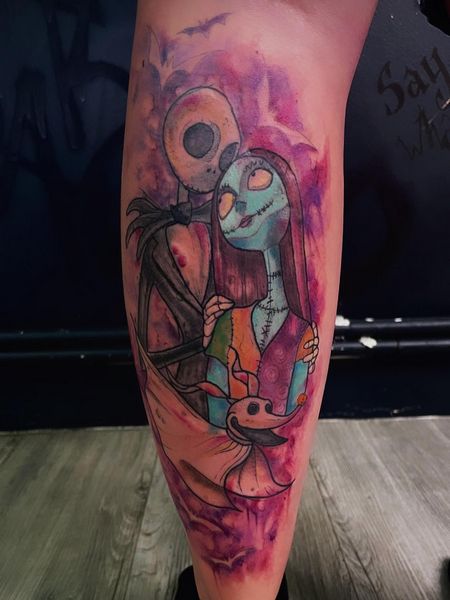 Halloween Leg Tattoo