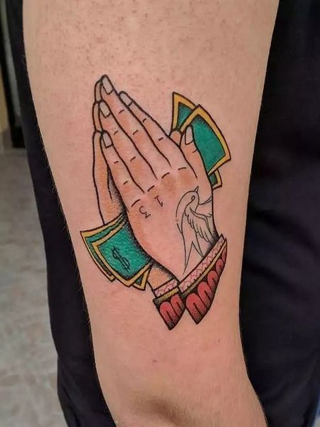 Hands With Money Tattoos