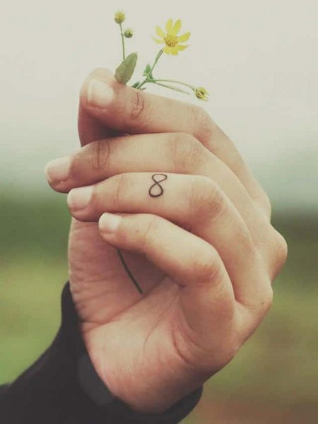 Infinity Symbol Finger Tattoo