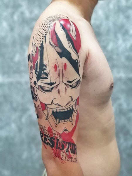 Japanese Trash Polka Tattoo