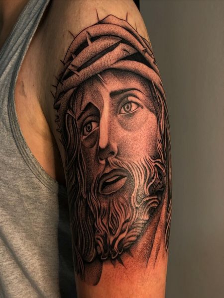 Jesus Face Tattoo