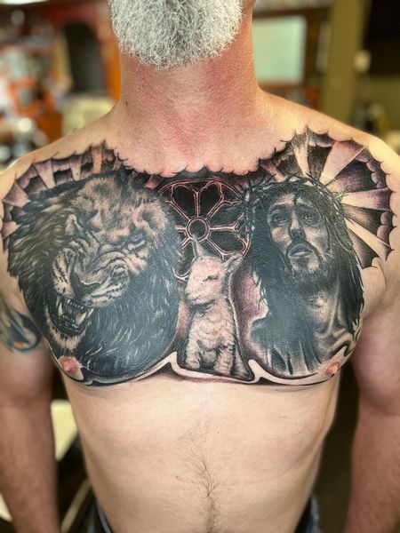 Jesus Tattoo On Chest