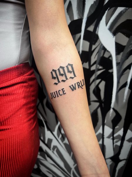 Juice Wrld 999 Tattoo