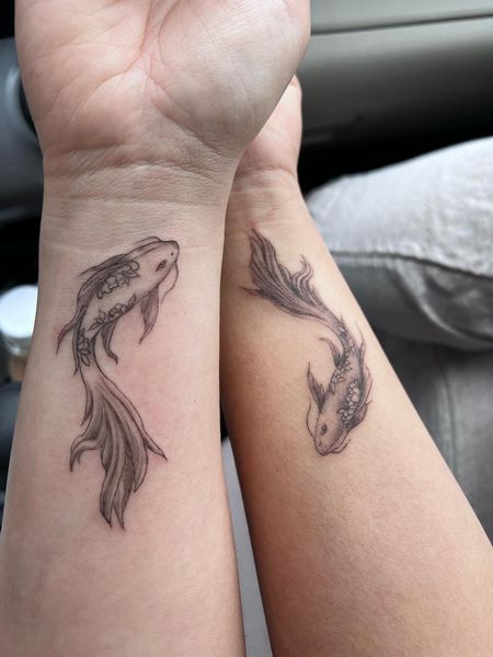 Koi Fish Wrist Tattoo