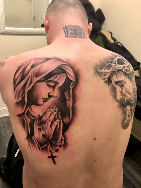 Mary And Jesus Tattoo