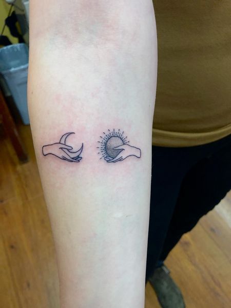 Meaningful Sun and Moon Tattoo