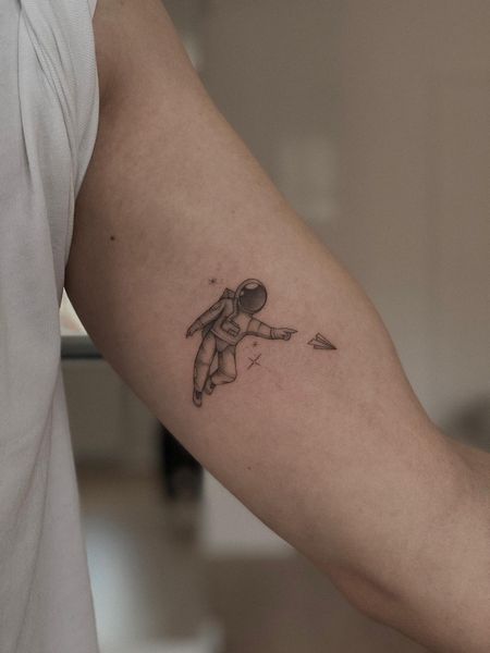 Minimalist Astronaut Tattoo