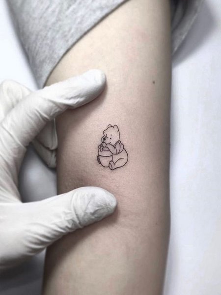 Minimalist Bear Tattoo