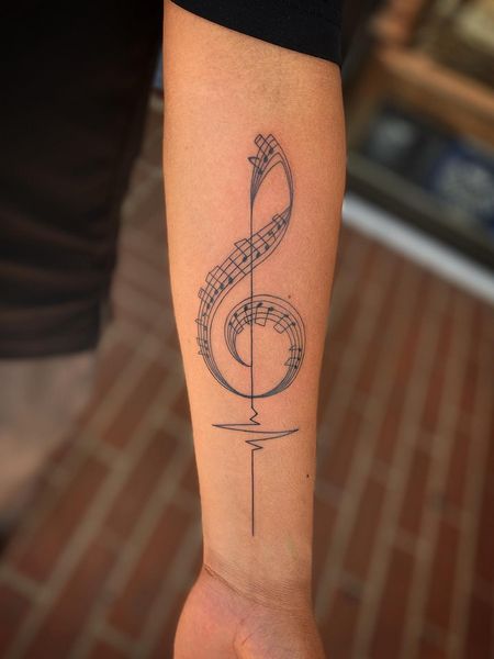 Music Note Forearm Tattoos