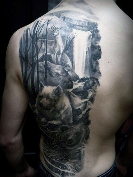 Nature Bear Tattoo