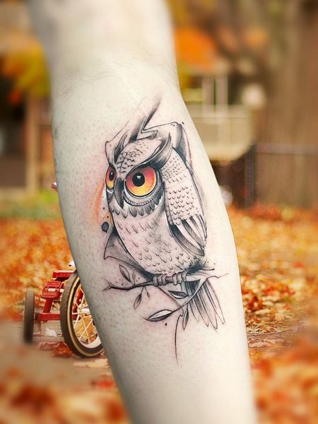 Owl Temporary Tattoo