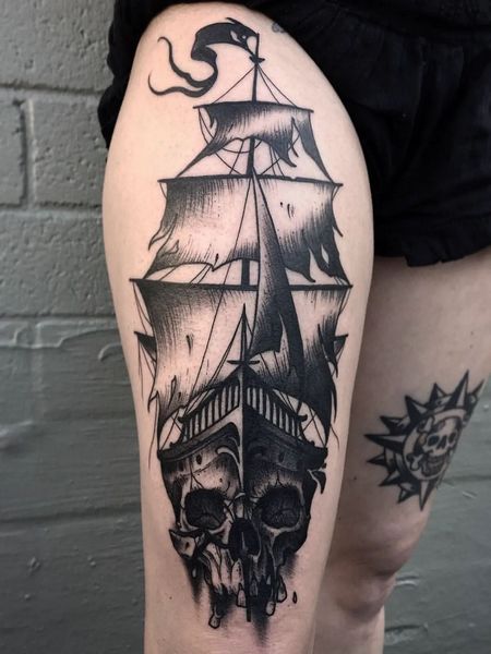 Pirate Ship Tattoo