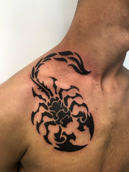 Polynesian Scorpion Tattoo