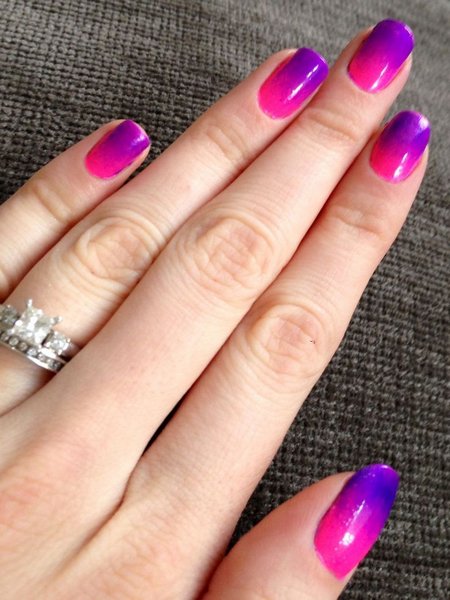 Purple And Pink Ombre Nails