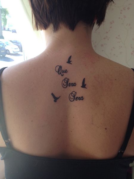 Que Sera Sera Back Tattoo