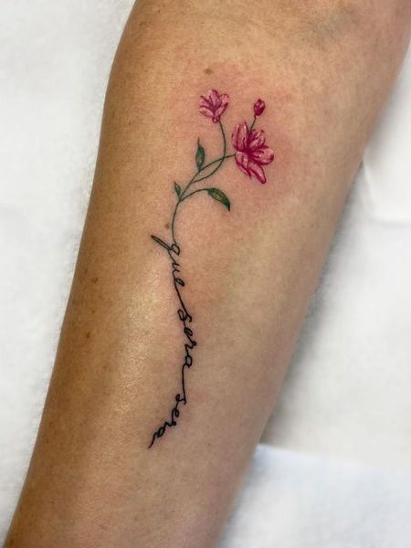 Que Sera Sera Flower Tattoo