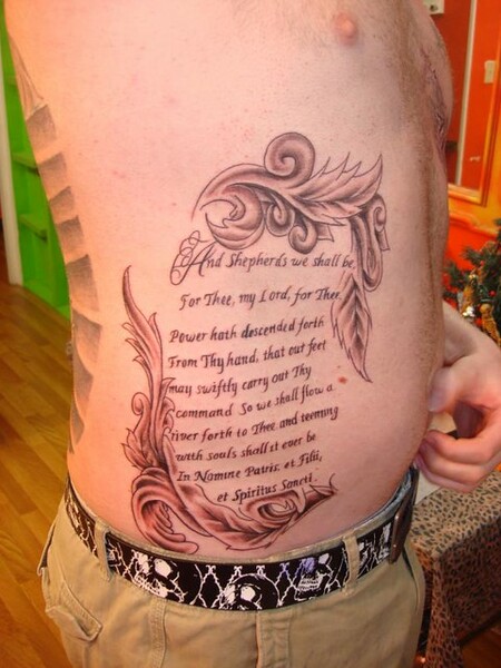 Quote Rib Tattoo