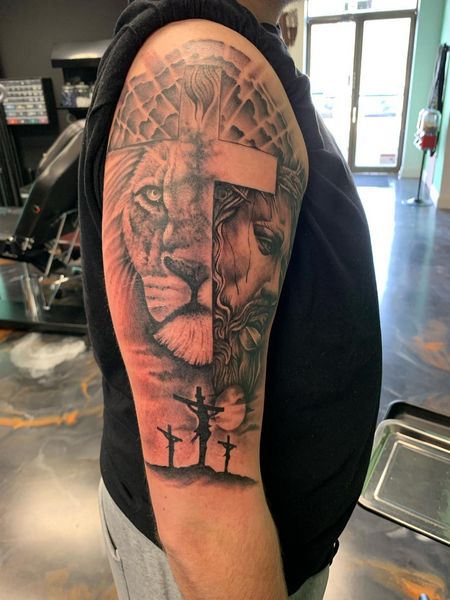 Realistic Jesus Tattoo