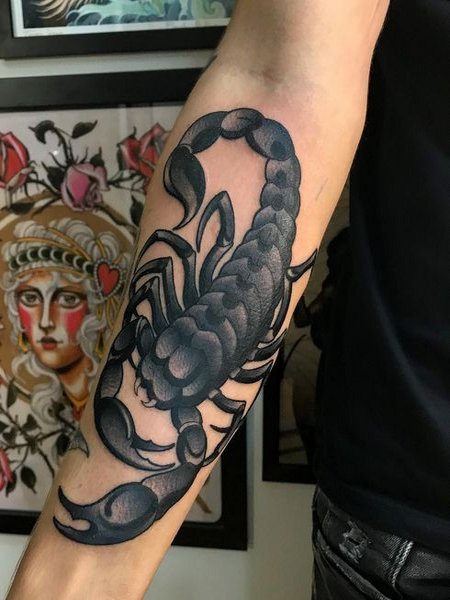 Realistic Scorpion Tattoo