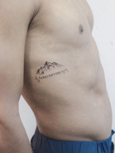 Rib Cage Mountain Tattoo