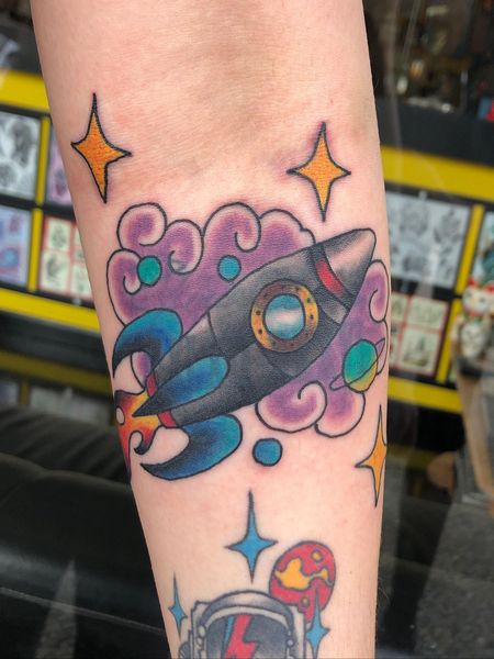 Rocket Ship Tattoo