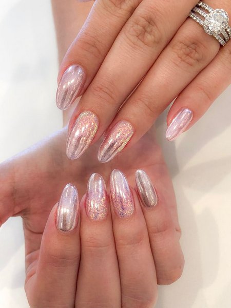 Rose Gold Dusky Pink Ombre Nails