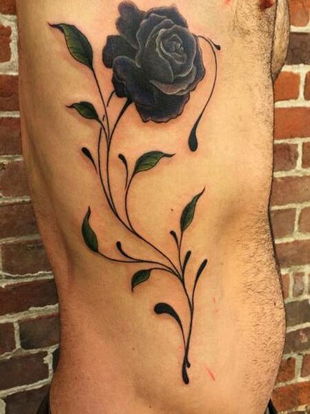 Rose Rib Tattoo