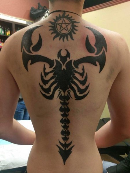 Scorpion Tattoo On Back