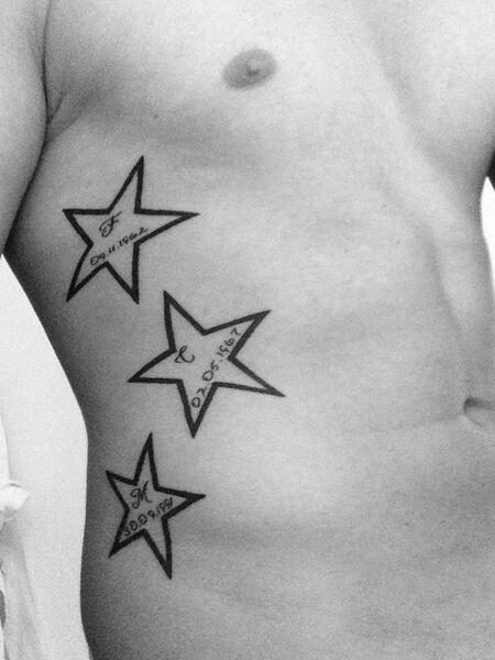 Shooting Stars Rib Tattoo