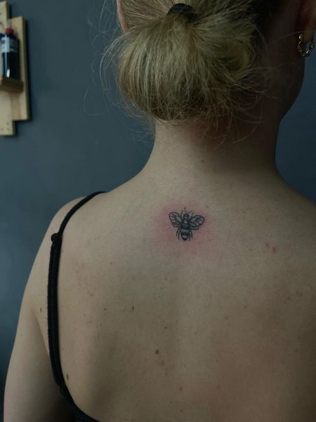 Simple Bee Tattoo