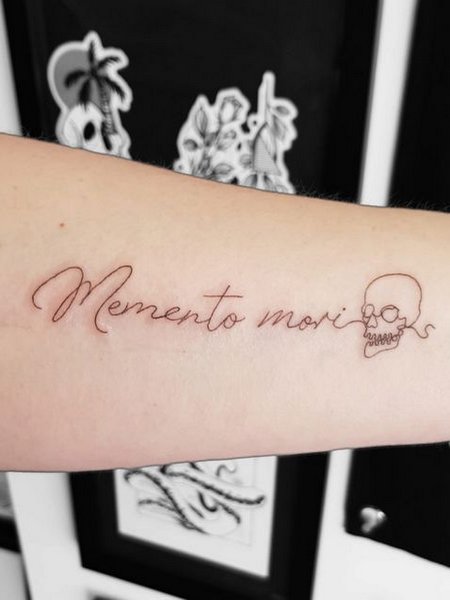 Simple Memento Mori Tattoo