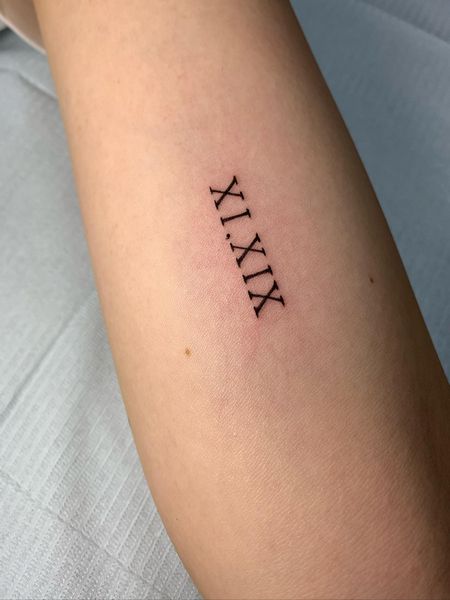 Simple Roman Numeral Tattoo