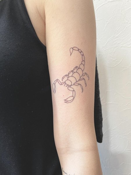 Simple Scorpion Tattoo