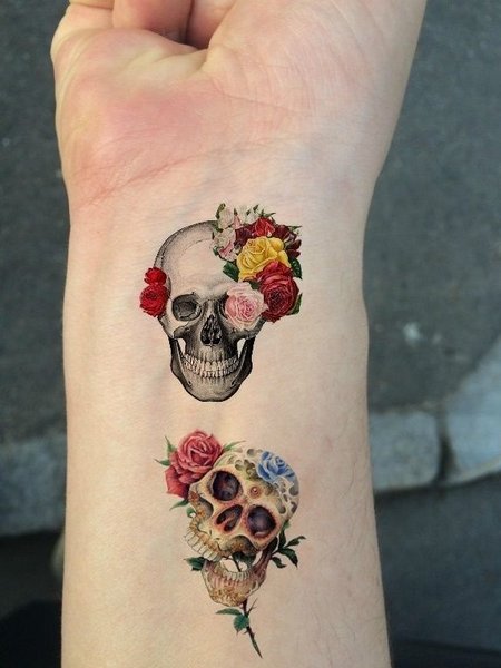 Skull Temporary Tattoo