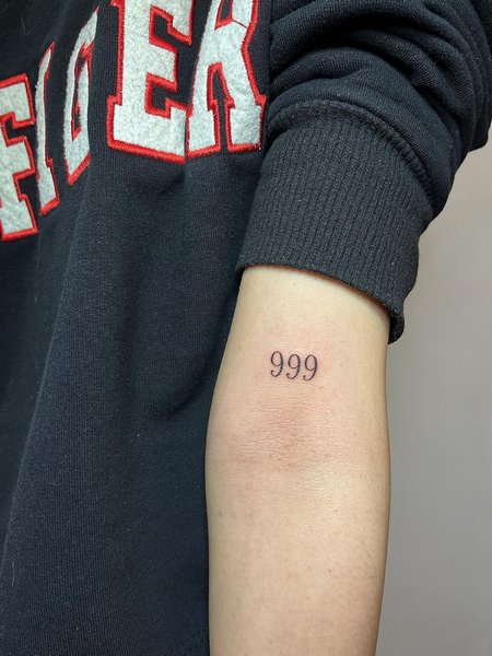 Small 999 Tattoo