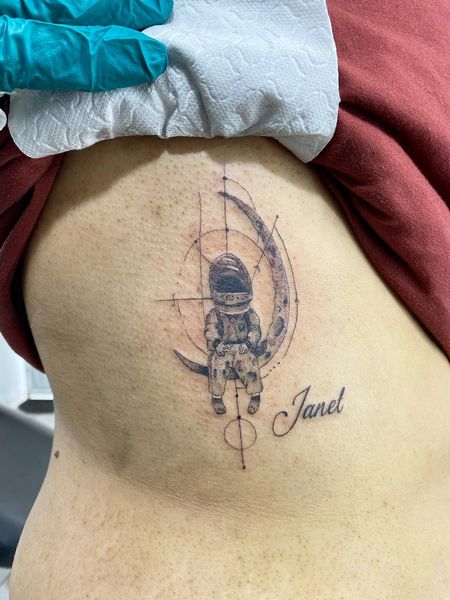 Small Astronaut Tattoo