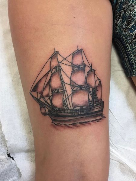 Small Ship Tattoo
