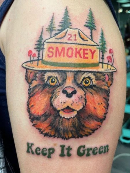 Smokey Bear Tattoo