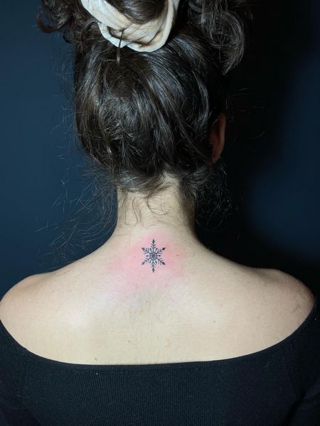 Snowflake Back Tattoo