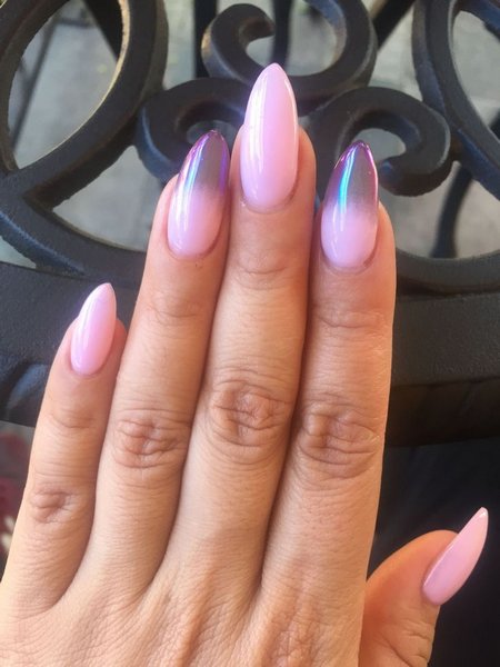 Soft Pink Ombre Nails