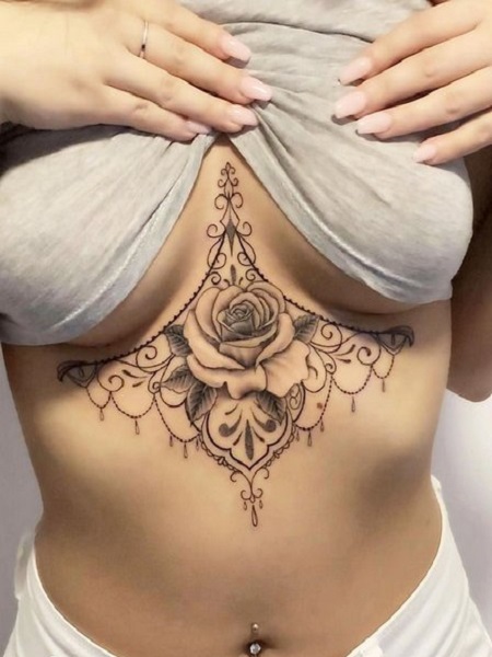 Sternum Tattoo Women