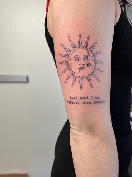 Sun and Moon Quote Tattoo