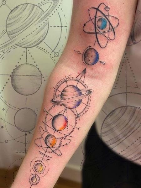 Technology in Space Tattoo